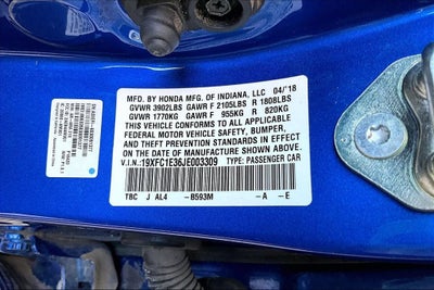 2018 Honda Civic Sedan EX-T