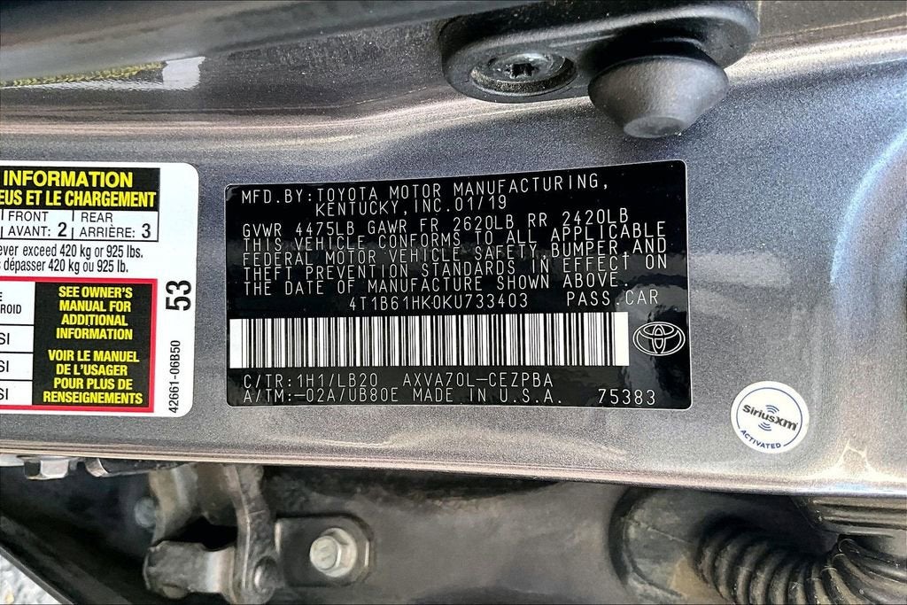 2019 Toyota Camry XSE