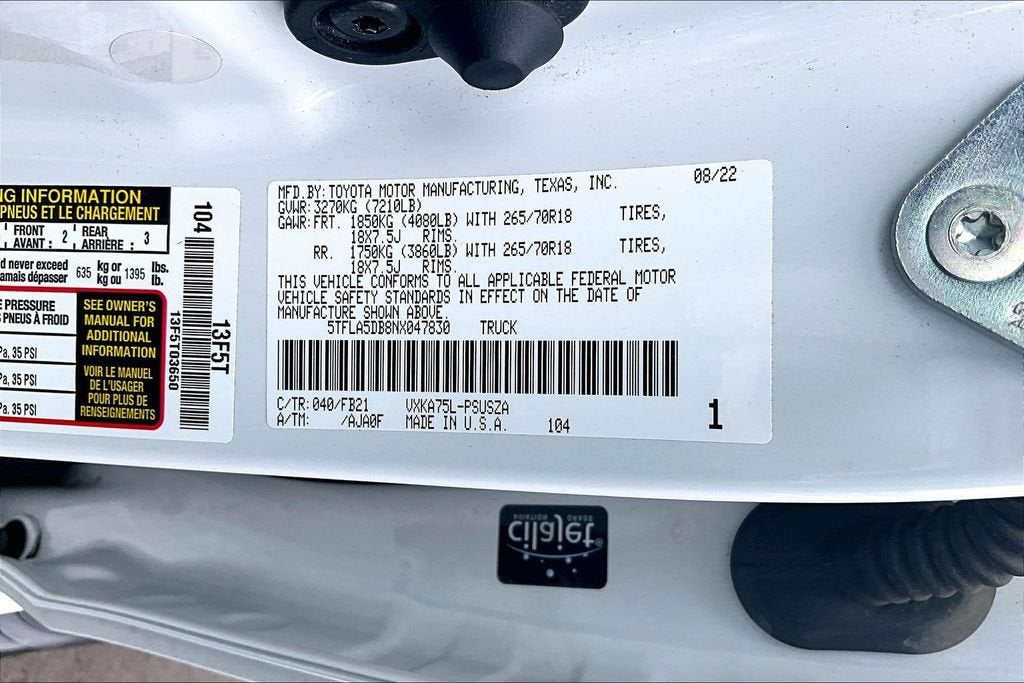 2022 Toyota Tundra 4WD SR5