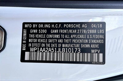 2018 Porsche Macan 4DR SUV AWD